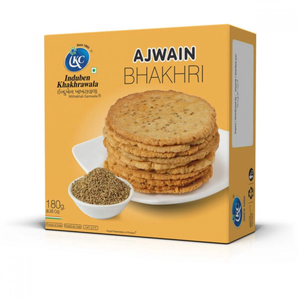 Ajwain Bhakhari 180 g (Induben Khakhrawala)